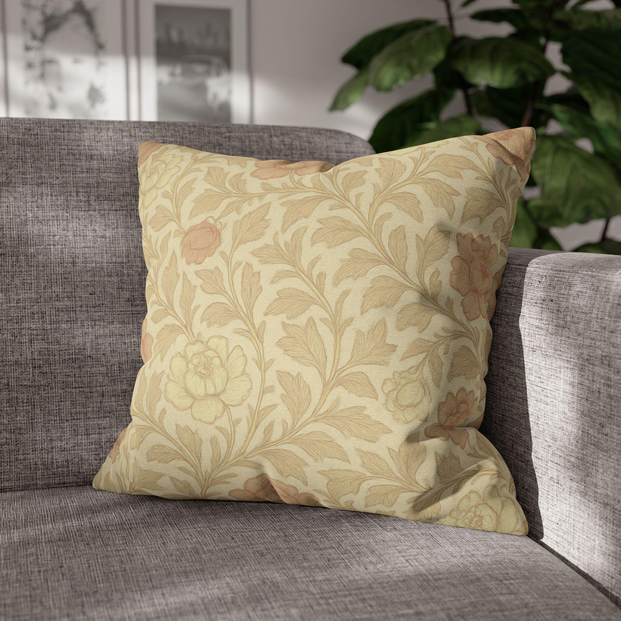 William Morris Inspired Floral Pillow Cover: French Country Cottagecore Decor