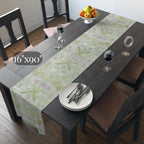 William Morris inspired Table Runner: Soft Sage Botanical with Muted Lavender