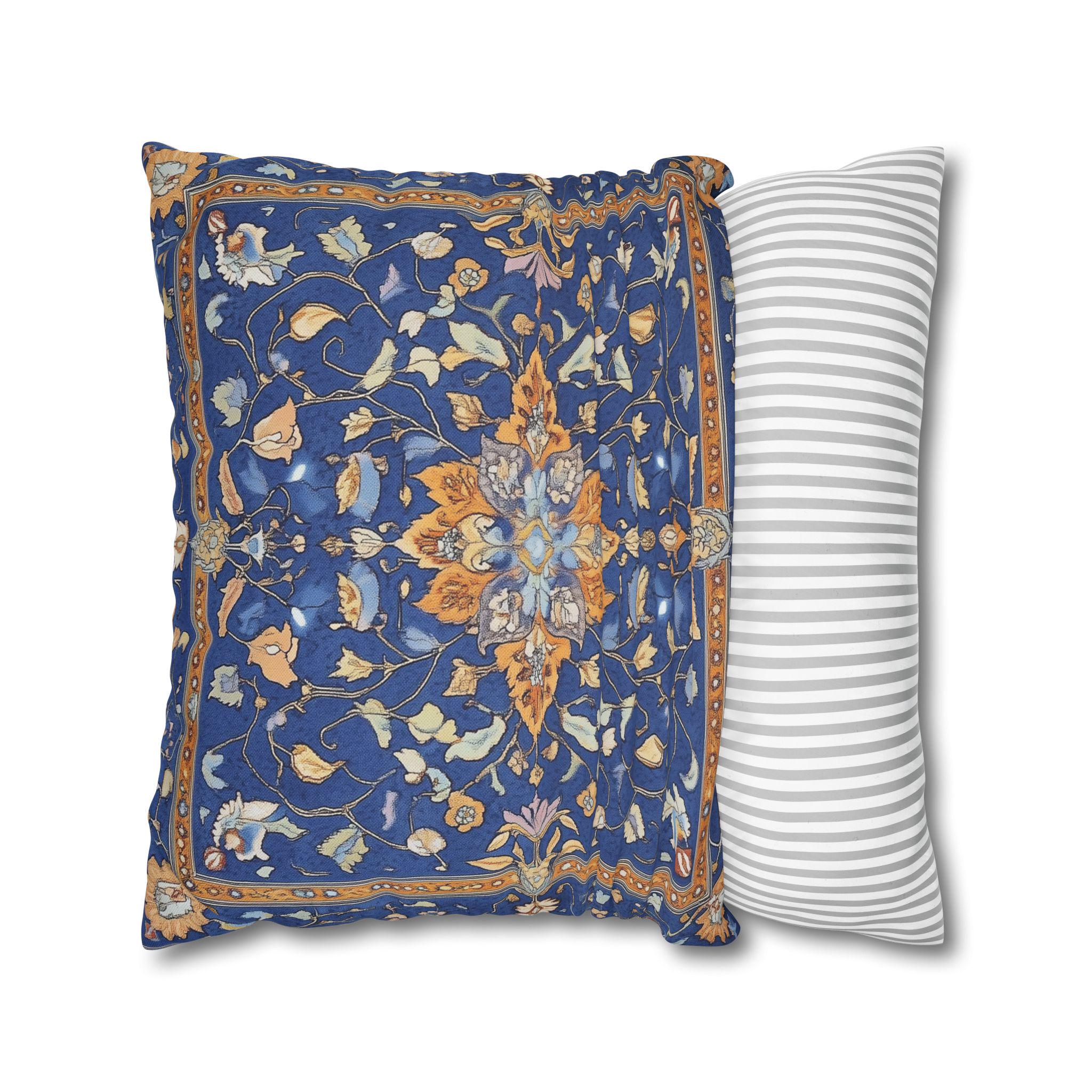 Bohemian William Morris Floral Pillowcase: Persian-Inspired Cushion Cover for Bedroom Decor