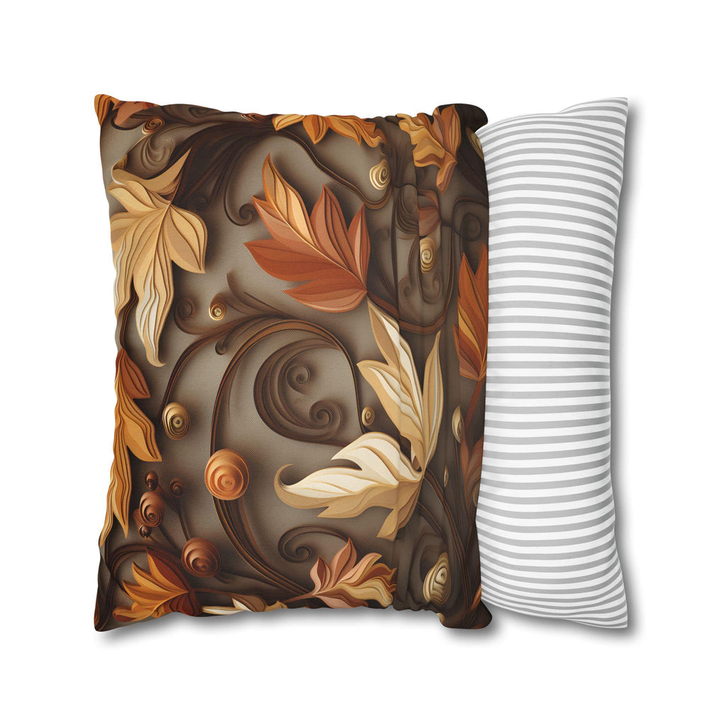 Autumn Decorative Pillowcase with Earthy Rustic Colors of Fall, Home Accent Pillow Cover