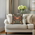 William Morris Inspired Valentines Heart Pillow Cover: Arts & Crafts Love Botanical
