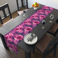 Table Runner, Pink Rose, Purple and Magenta Dining Table Decor