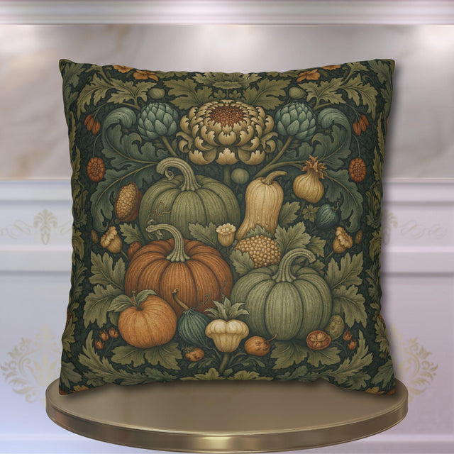 William Morris Inspired Fall Pillow Cover: Vintage Style Harvest Tapestry Decor