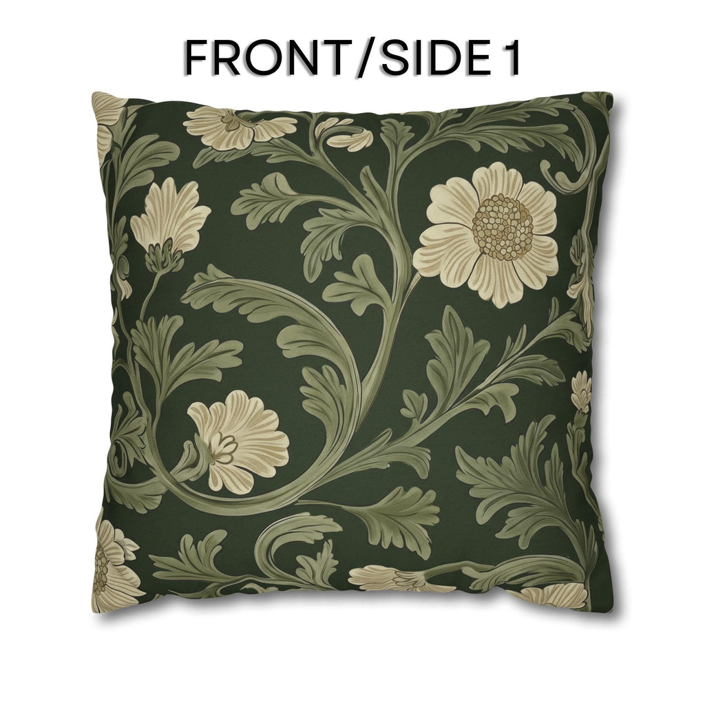 William Morris Pillow Cover: Lodden  Inspired  Sage & Cream Botanicals