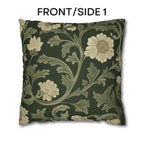 William Morris Pillow Cover: Lodden  Inspired  Sage & Cream Botanicals