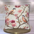 Chinoiserie Bird Pillow Cover: Vintage Style Floral Accent Cushion