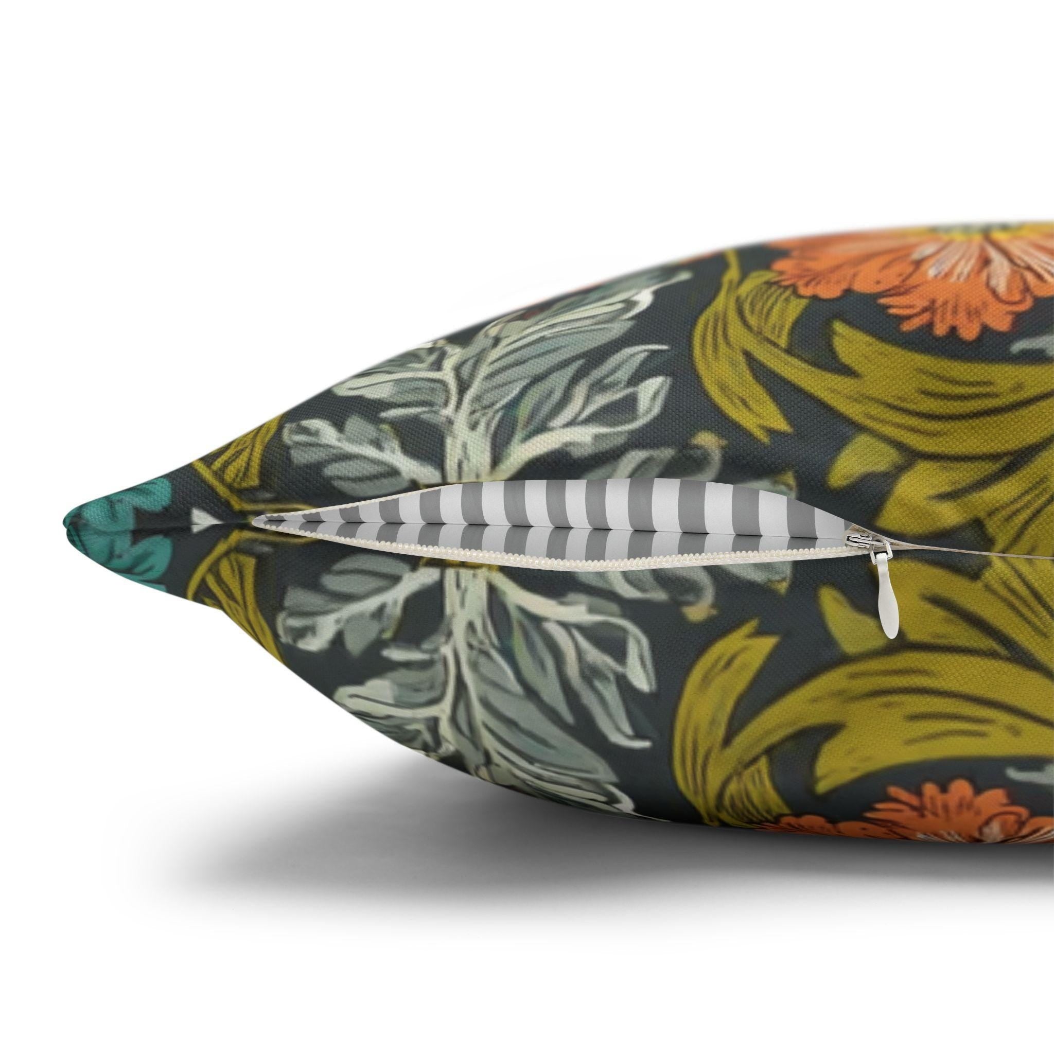 William Morris Style Hyacinth Pillow Cover: John Henry Dearle Inspired Botanical Floral
