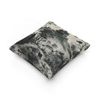 Gothic Toile Tapestry Throw Pillow: Haunted Victorian House, Jacquard Woven Decor