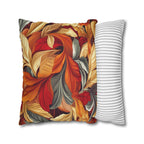 Autumn Leaves Pillow Cover Fall Foliage Throw Cushion Warm Harvest Color Accent Decor