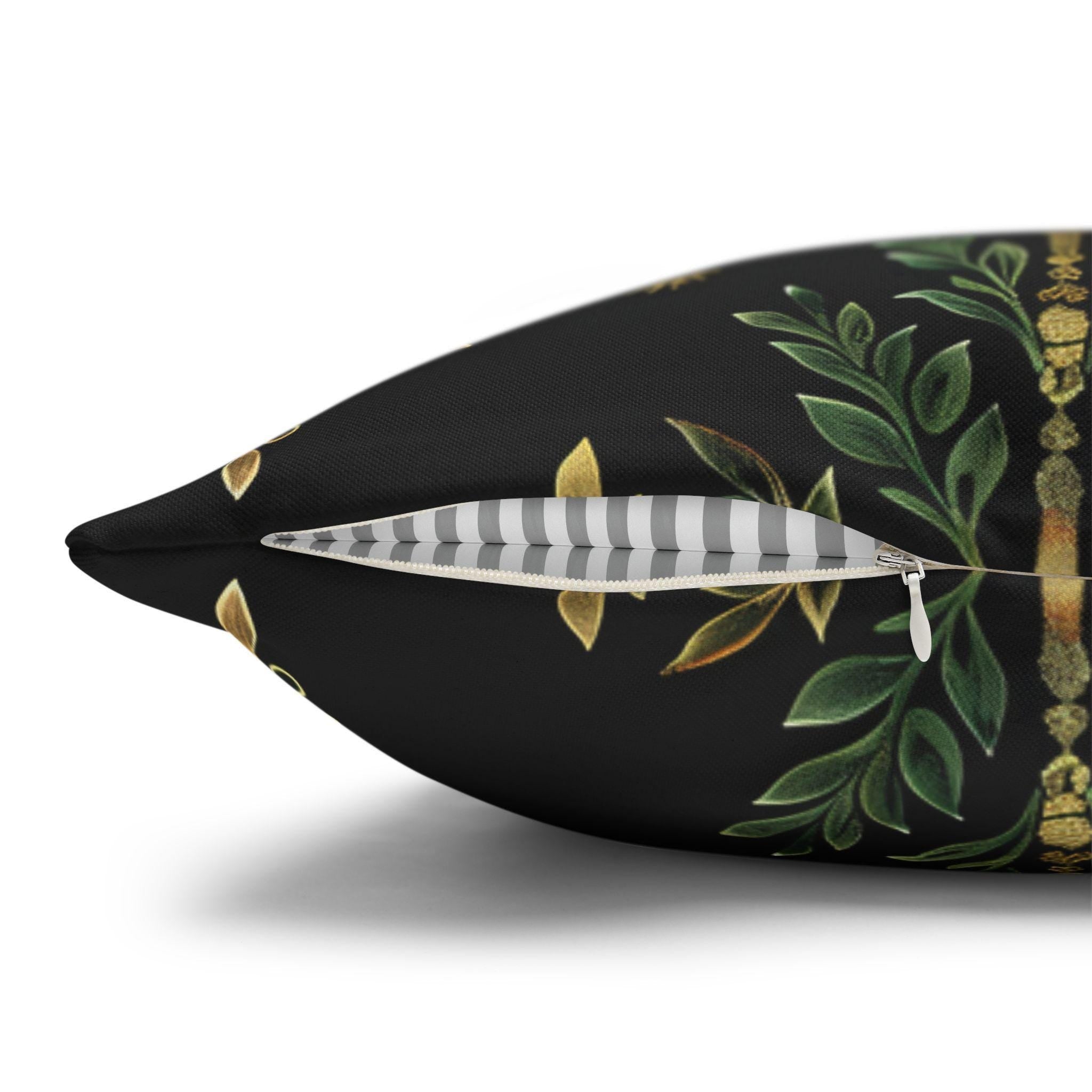 William Morris Christmas Tree Pillow Cover: Gold Botanical Holiday Decor