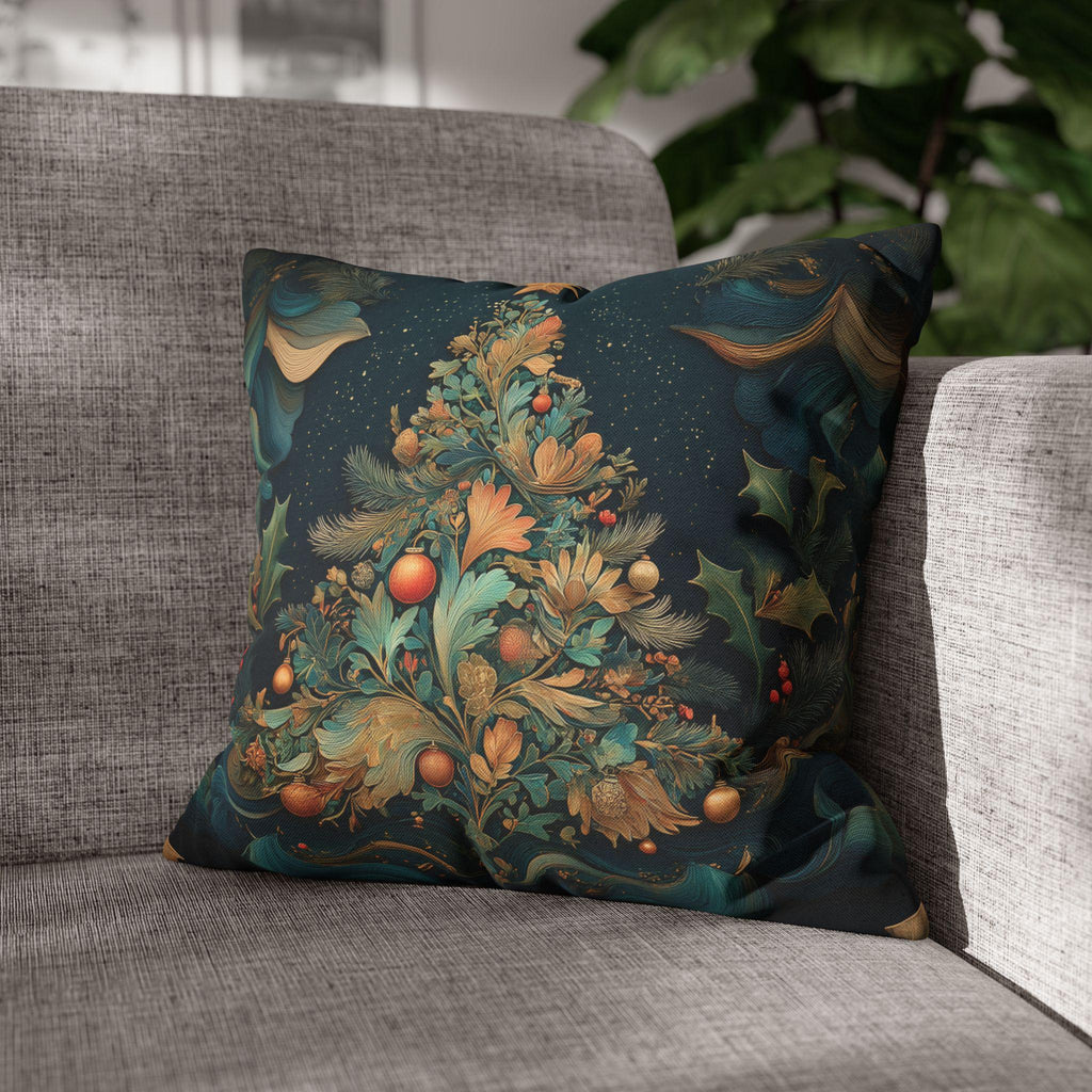 William Morris Inspired Pillow Cover: Antique Tapestry Style Christmas Holiday Decor
