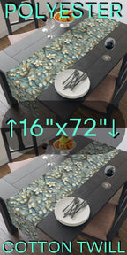 Elegant Botanical Table Runner: William Morris Inspired Floral Design for Stylish Home Decor