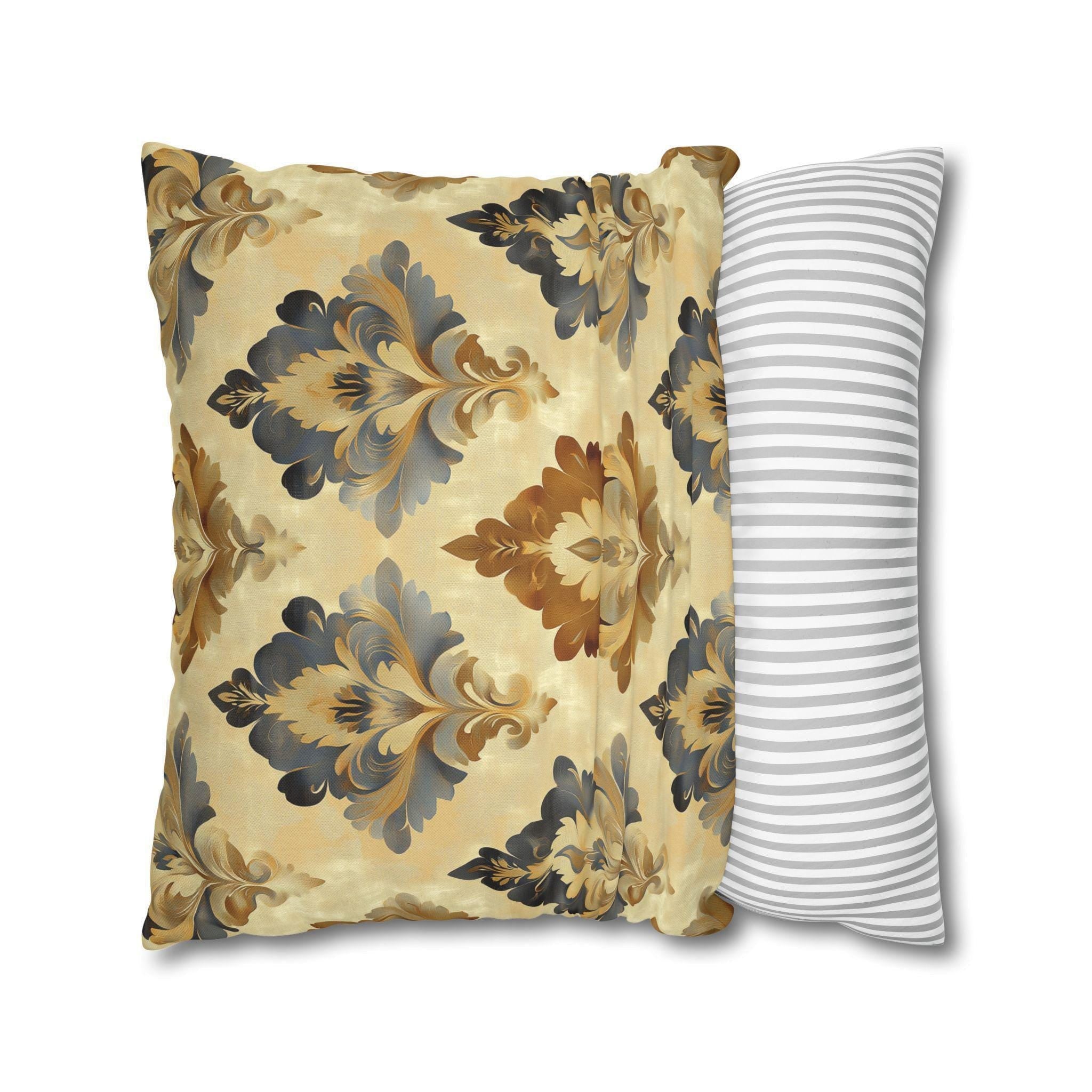 French Farmhouse Damask Pillow Cover: Elegant Home Decor