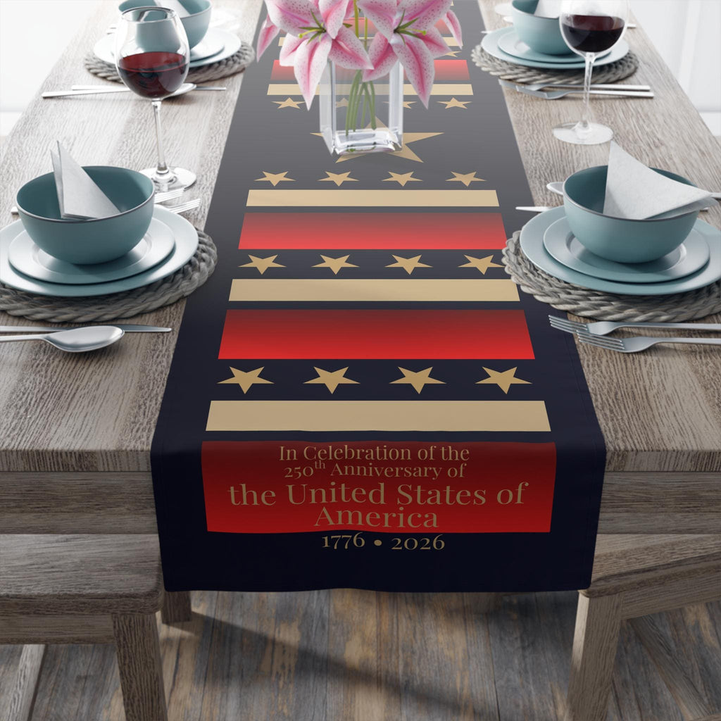 Patriotic Table Runner: Celebrating the U.S. 250th Anniversary