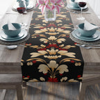 Vintage Style Floral Table Runner, Art Deco MCM, Elegant Dining