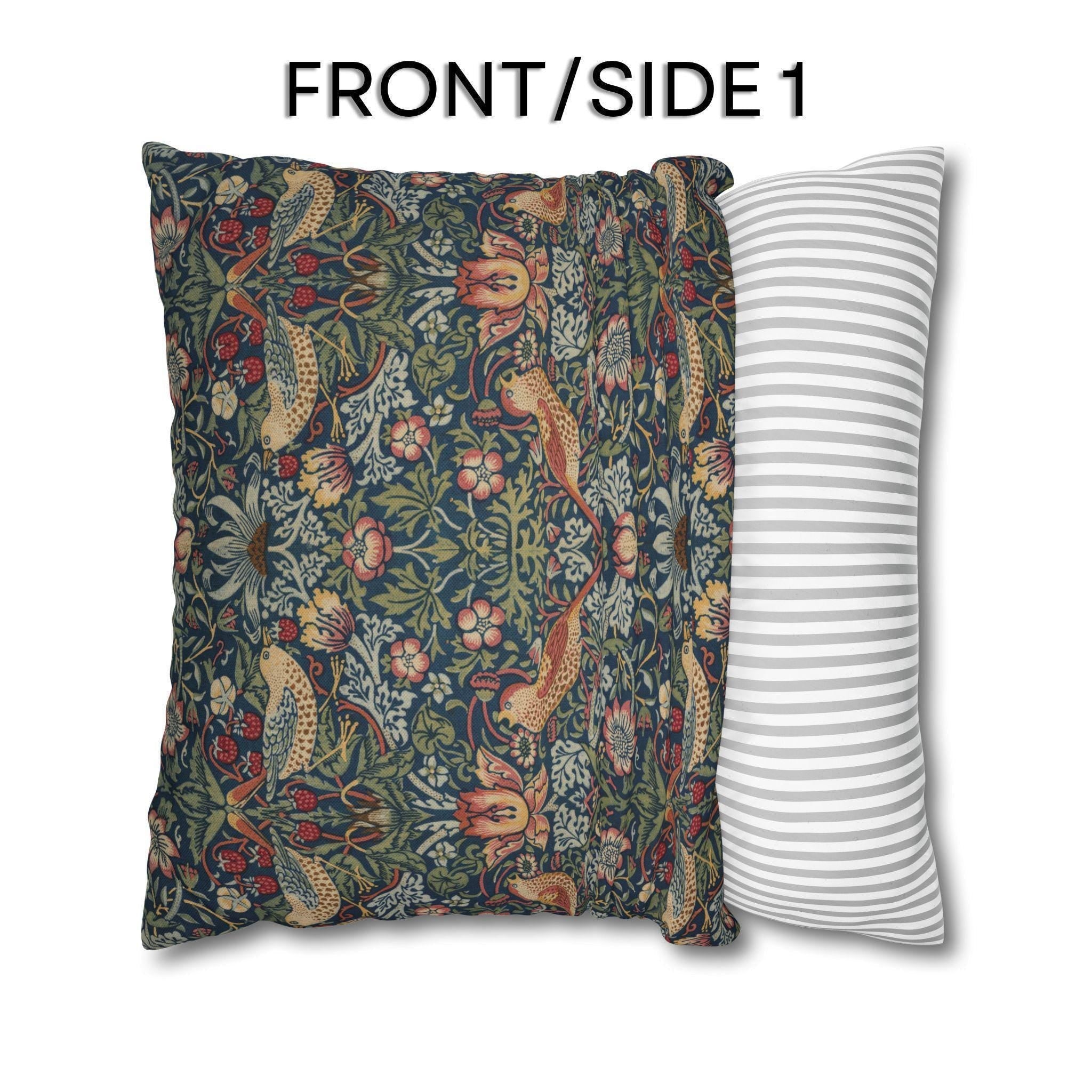 Strawberry Thief Heritage Pillow Cover: William Morris Classic Reimagined