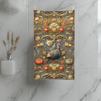 William Morris Wild Turkey Hand Towel: Autumn Harvest Thanksgiving Decor