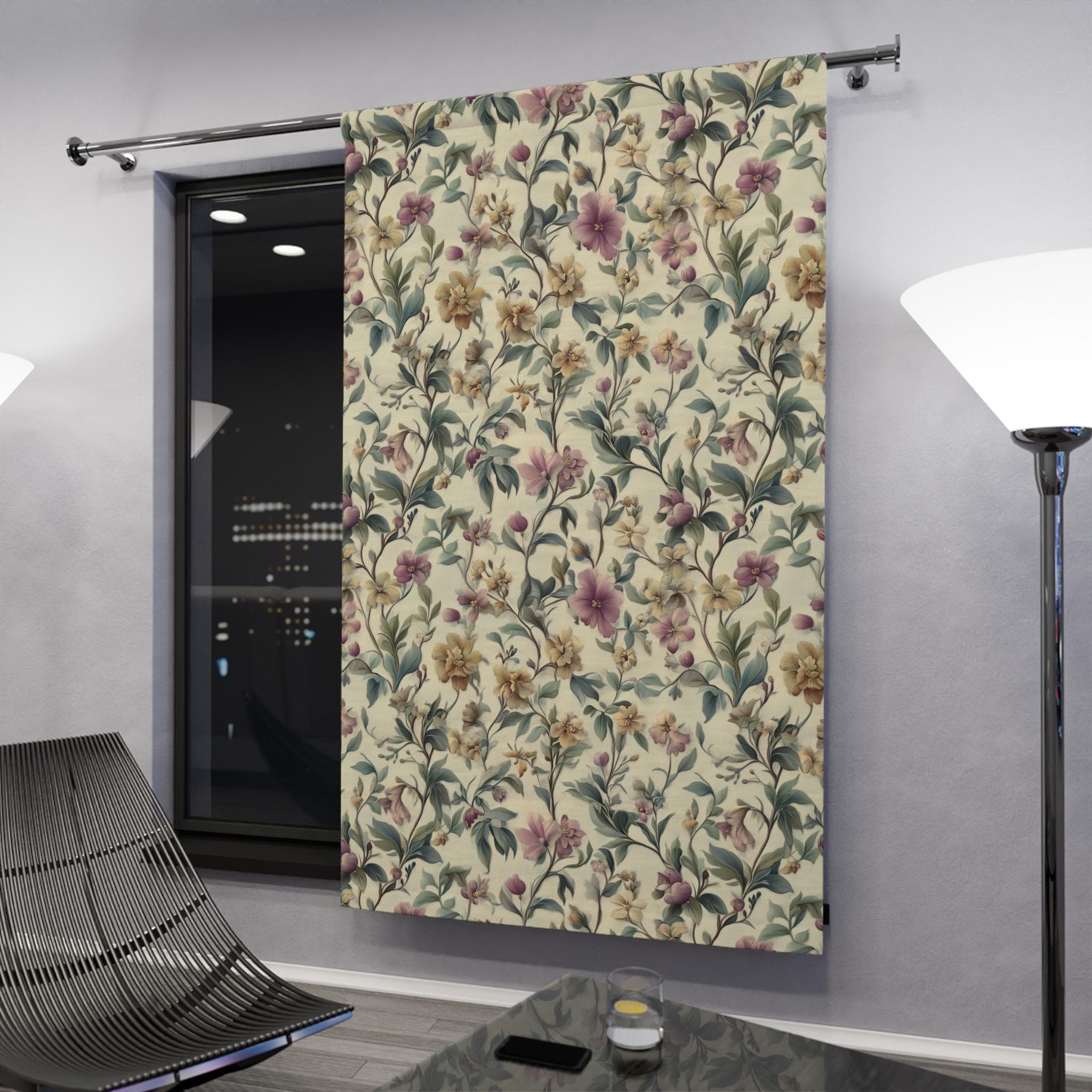 Blackout Curtain Single Panel: William Morris Inspired Window Treatment