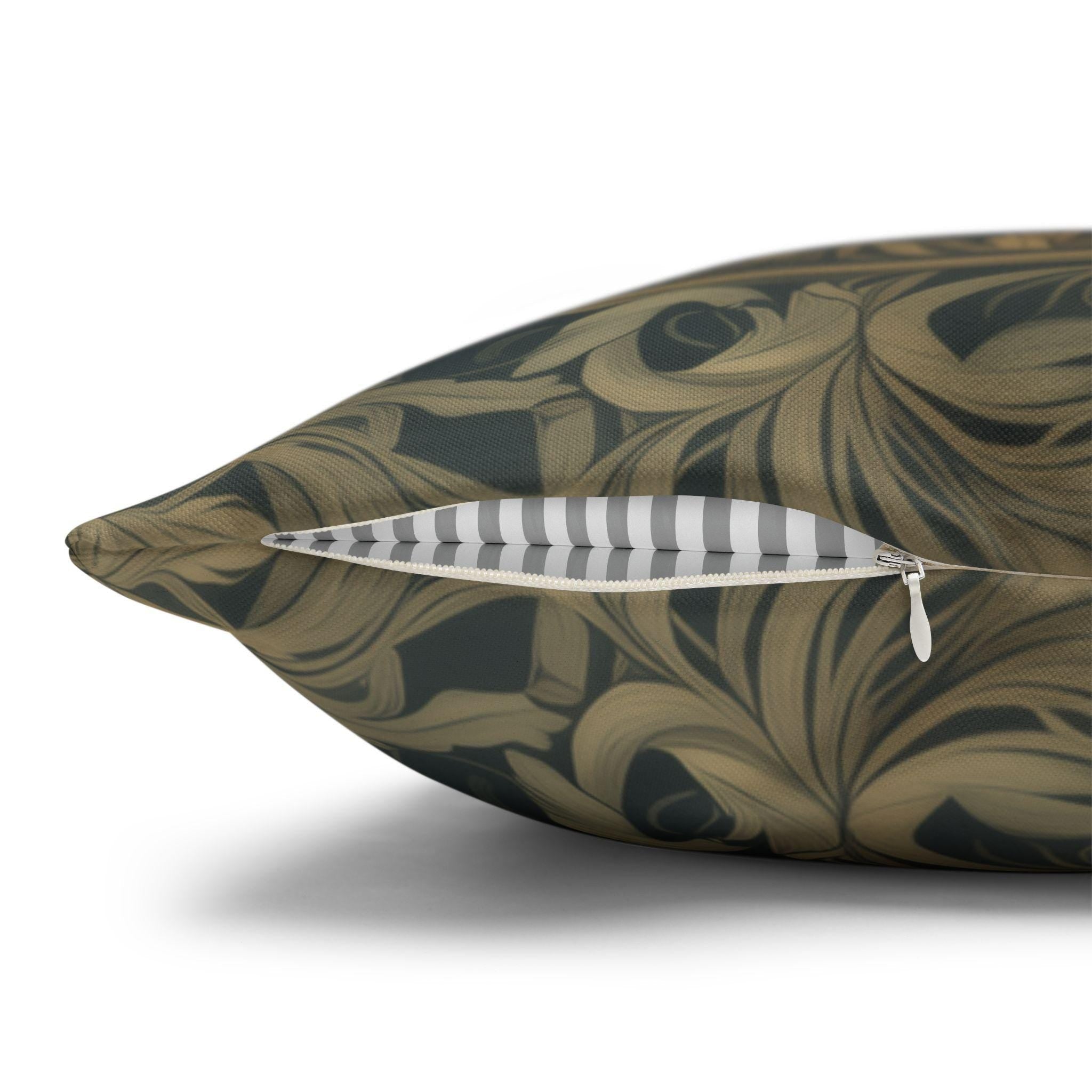 William Morris Inspired Tiger in the Garden Pillow Cover: Botanical Tapestry Accent