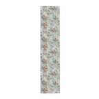 Soft Pink Roses Table Runner: Romantic Floral Dining Decor