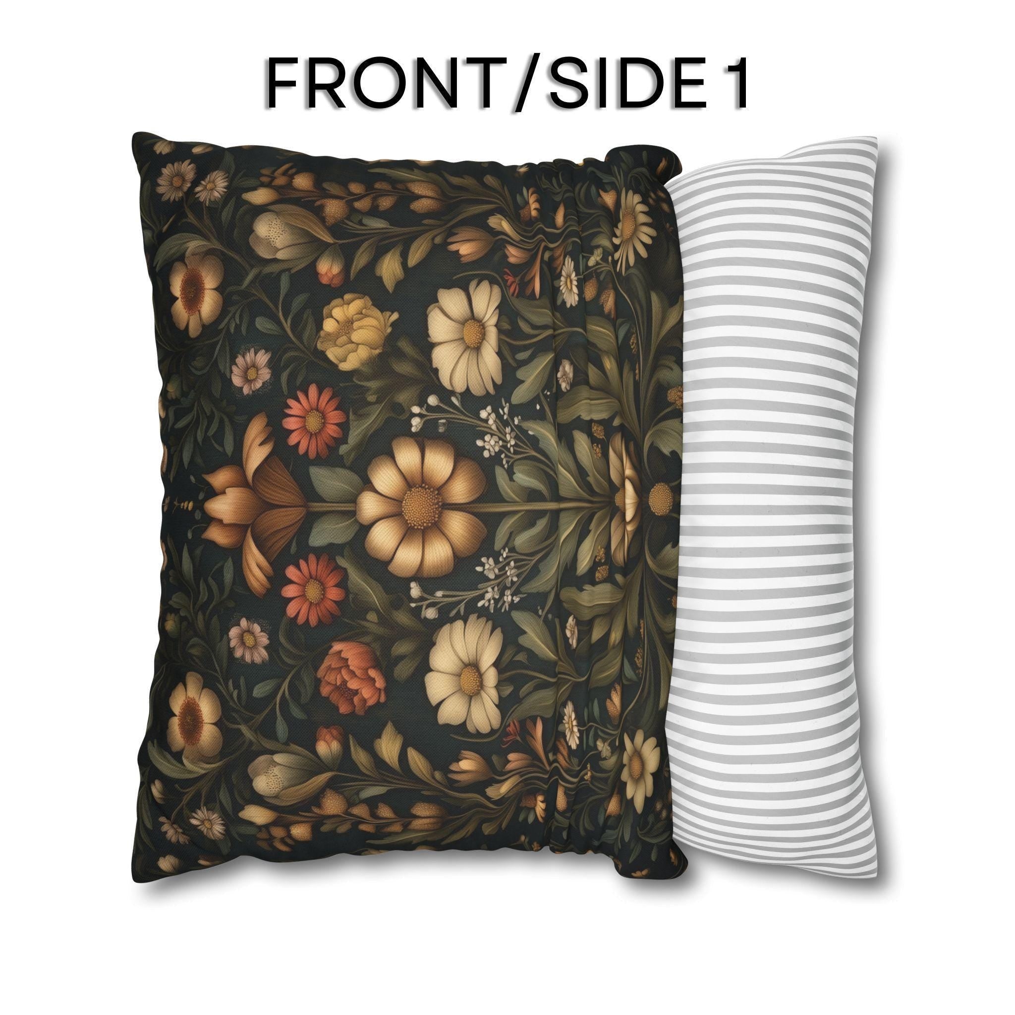William Morris Inspired Throw Pillow Cover: Spring Garden Botanicals