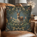 Donkey Pillow Cover:  William Morris Inspired Botanical Daisies Meadow
