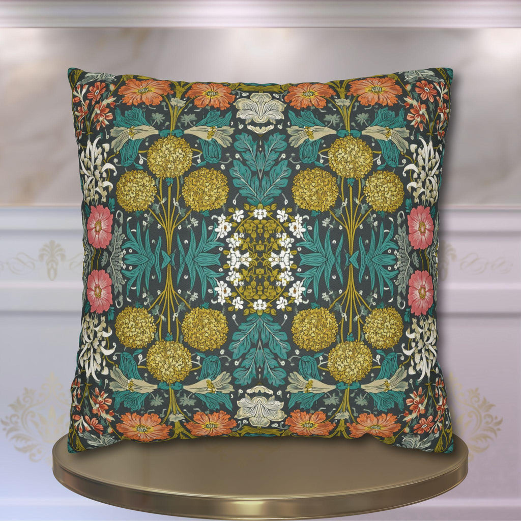 William Morris Style Hyacinth Pillow Cover: John Henry Dearle Inspired Botanical Floral