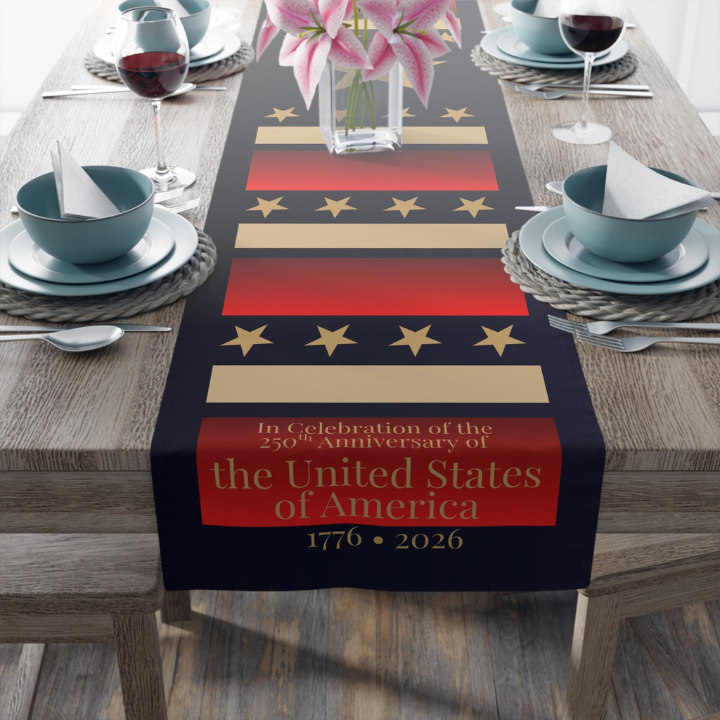 Patriotic Table Runner: Celebrating the U.S. 250th Anniversary