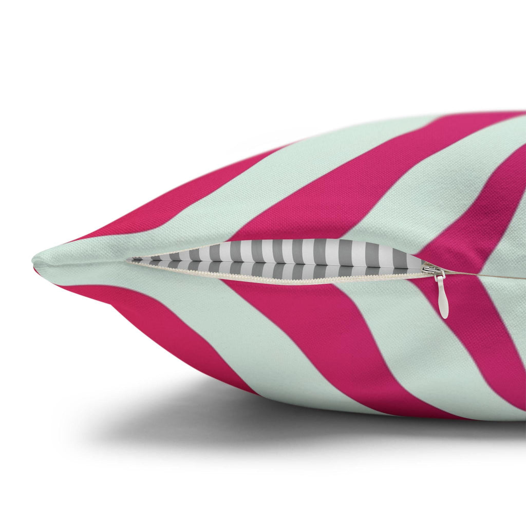 Magenta Zebra Stripe Pillow Cover: Bold Pop Art Accent for Vibrant Safari-Inspired Decor