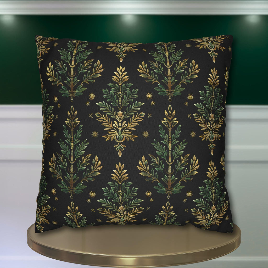 William Morris Christmas Tree Pillow Cover: Gold Botanical Holiday Decor