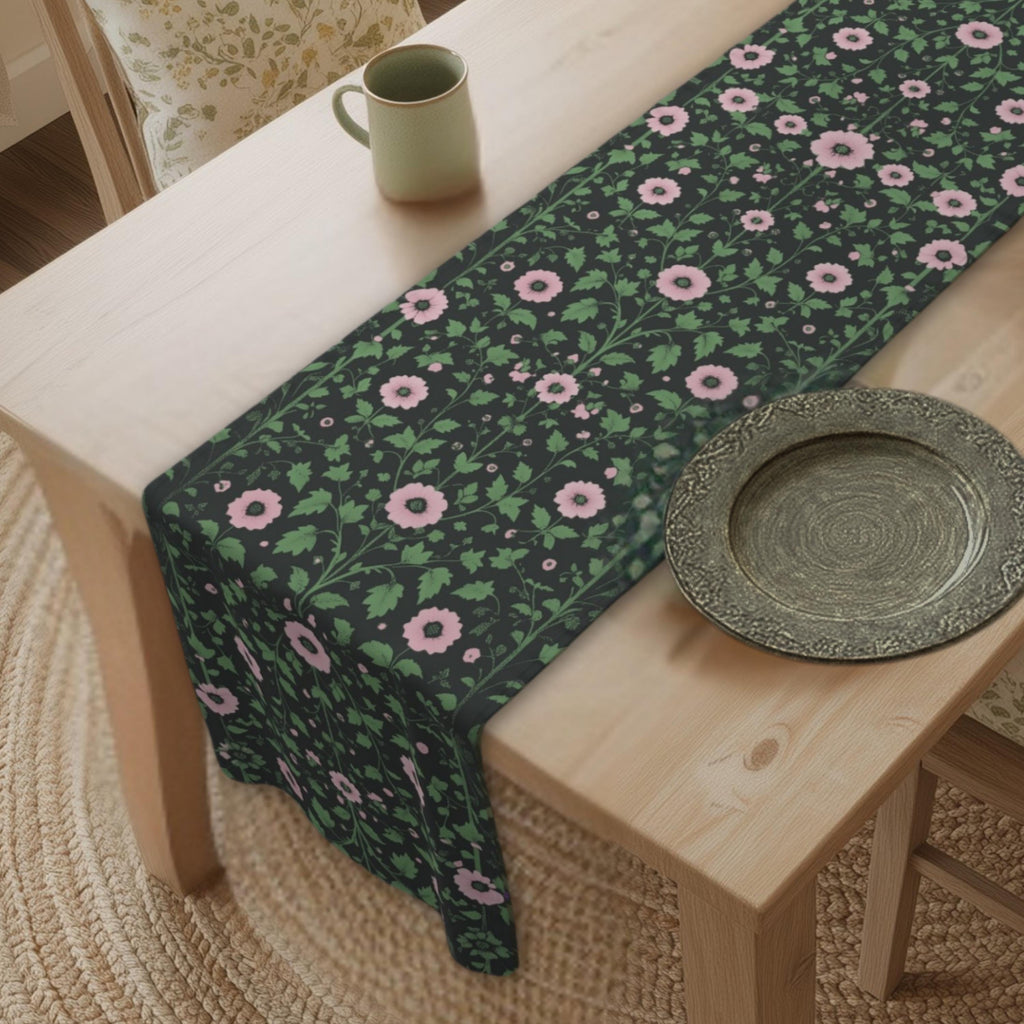 Elegant William Morris Arts and Crafts Floral Table Runner: 7 Colorway Choices
