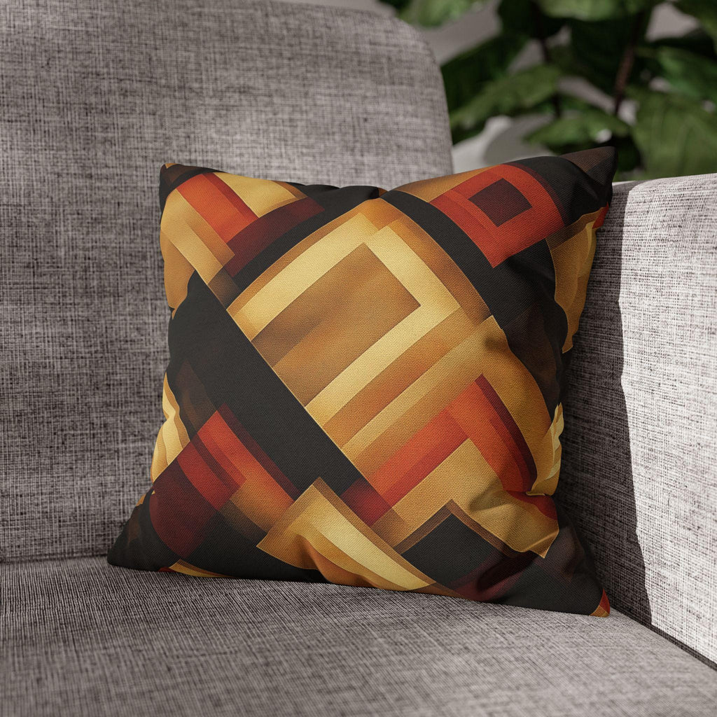 Geometric Pillow Cover: Modern Earthy Design (14x14 to 20x20 inches)