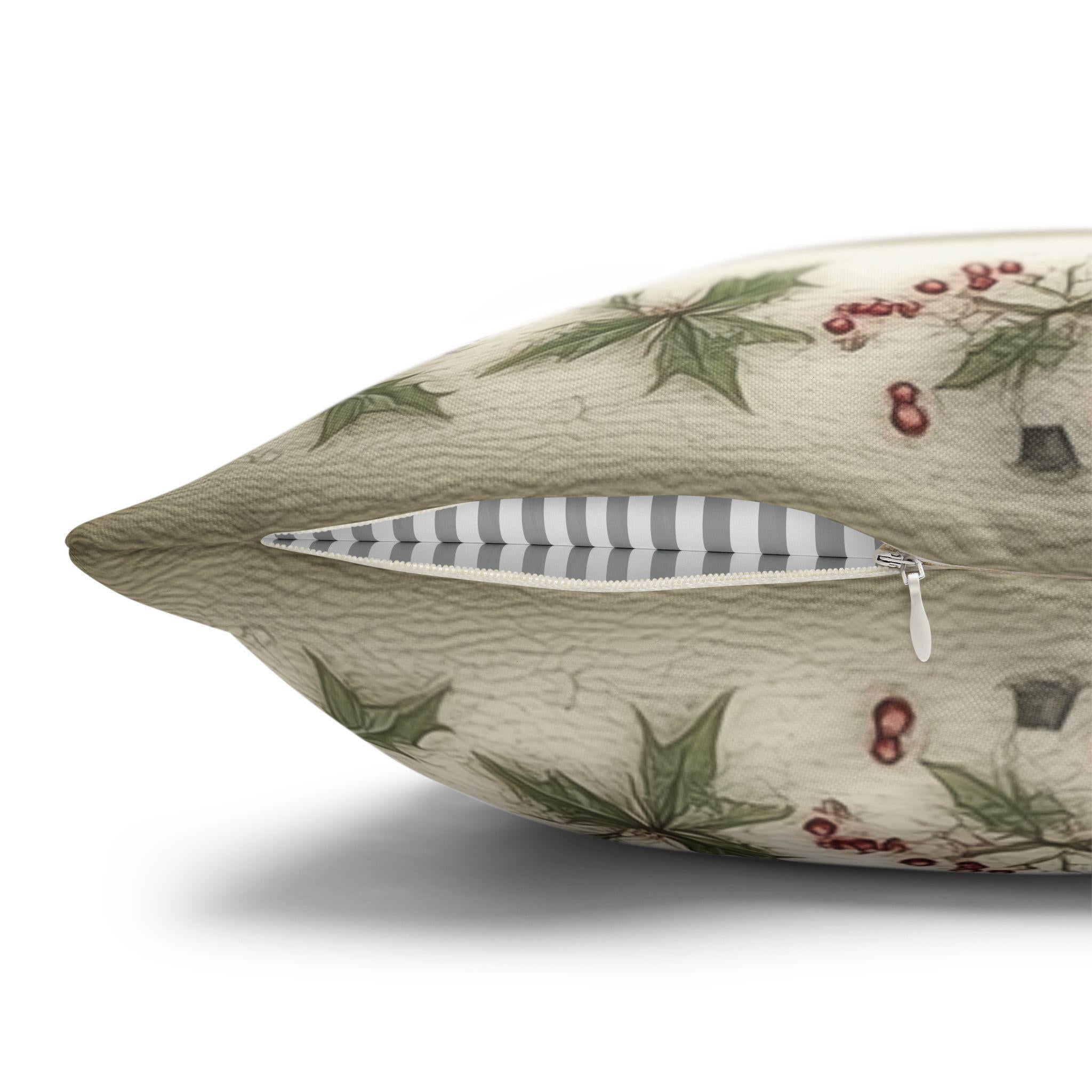 Farmhouse Christmas Barn Pillow Cover: Vintage Style Winter Country Scene