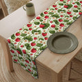 Wild Strawberry Table Runner: Botanical Summer Table Decor