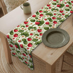 Wild Strawberry Table Runner: Botanical Summer Table Decor
