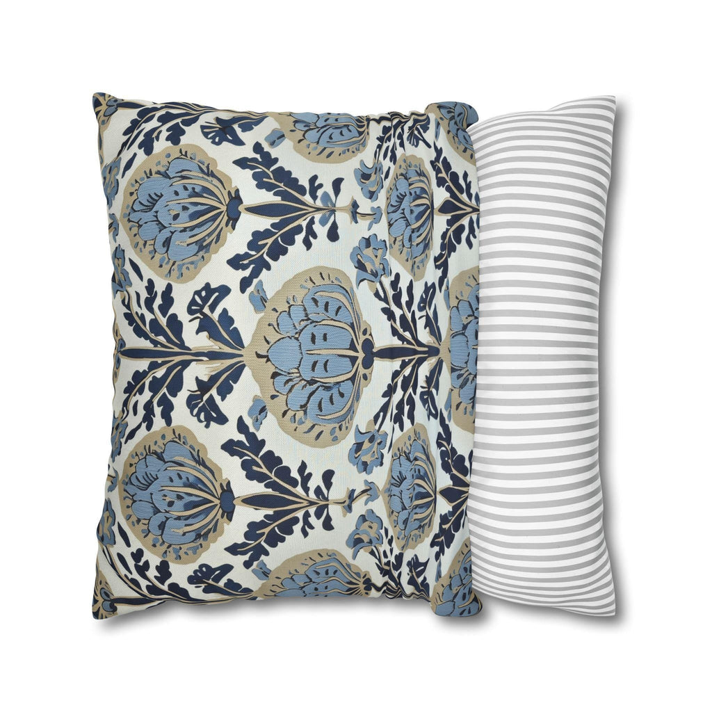 Floral Pillow Cover: Vintage Arts & Crafts Inspired Design (14x14 to 20x20 inches)