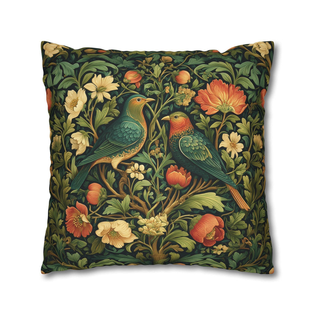 William Morris Love Birds Pillow Cover: Vintage Style Arts & Crafts Floral Cushion