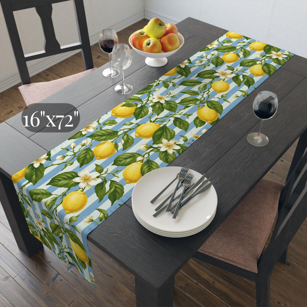 Lemon Table Runner Collection: 7 Citrus and Stripe Variations