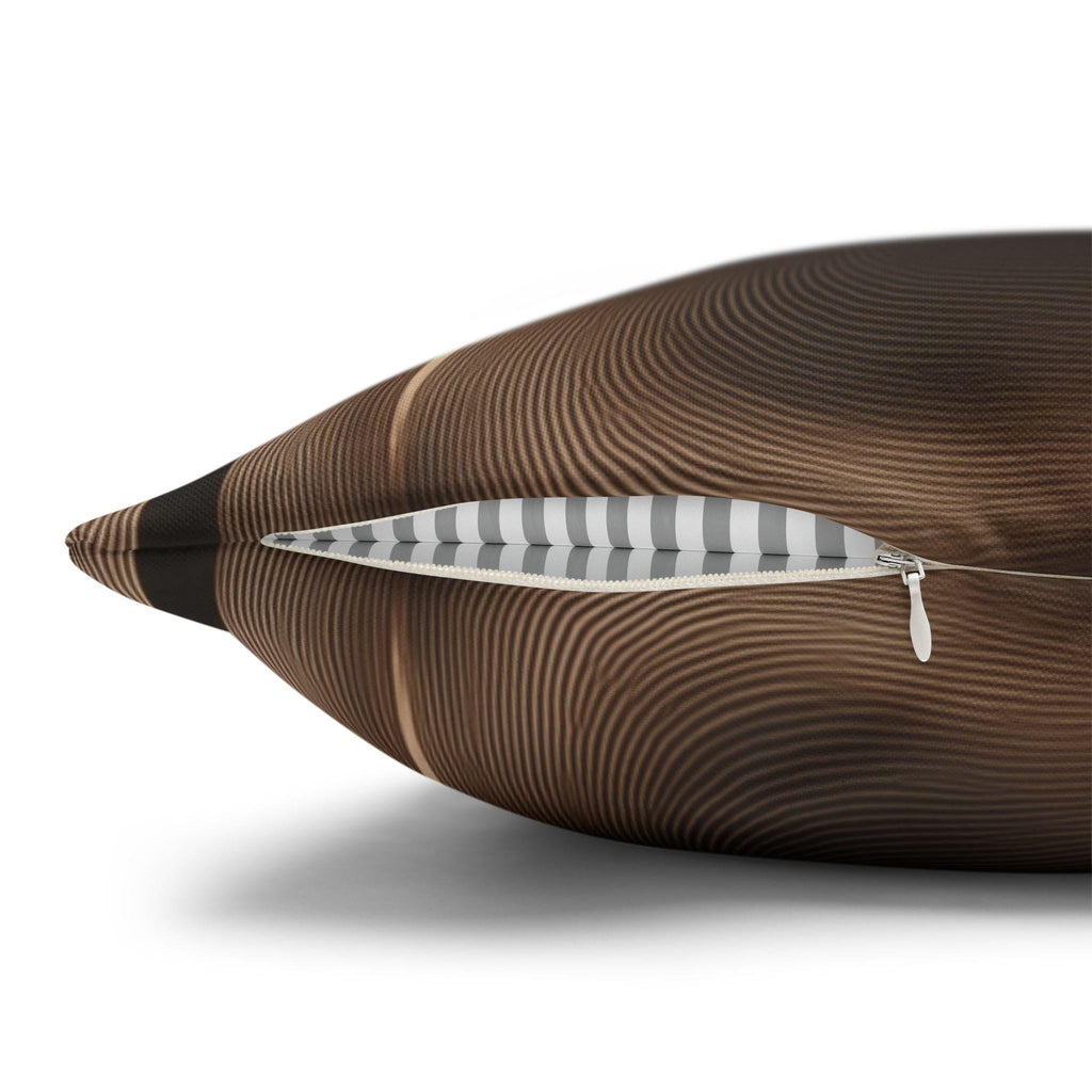 Abstract Mocha Swirl Pillowcase: Modern Ribbon Design for Contemporary Home Accent