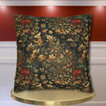 William Morris Inspired Dark Botanical Christmas Pillow Cover: Arts and Crafts Holiday Decor