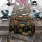 William Morris Inspired Fall Table Runner: Pumpkin, Artichoke and Berry Harvest Tapestry