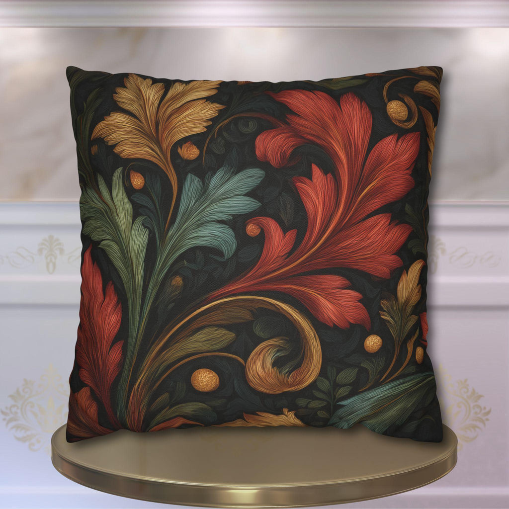 William Morris Autumn Leaf Pillow Cover: Tapestry Style Holiday Decor
