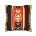 Fall Pillow Cover: Pumpkin Spice Damask Design (14x14 to 20x20 inches)