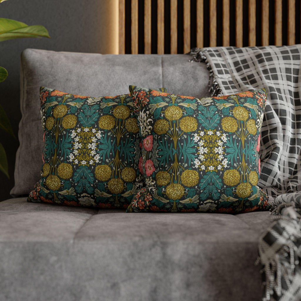 William Morris Style Hyacinth Pillow Cover: John Henry Dearle Inspired Botanical Floral