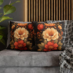 Peony Pillow Cover: Autumn Floral in Warm Rustic Colors
