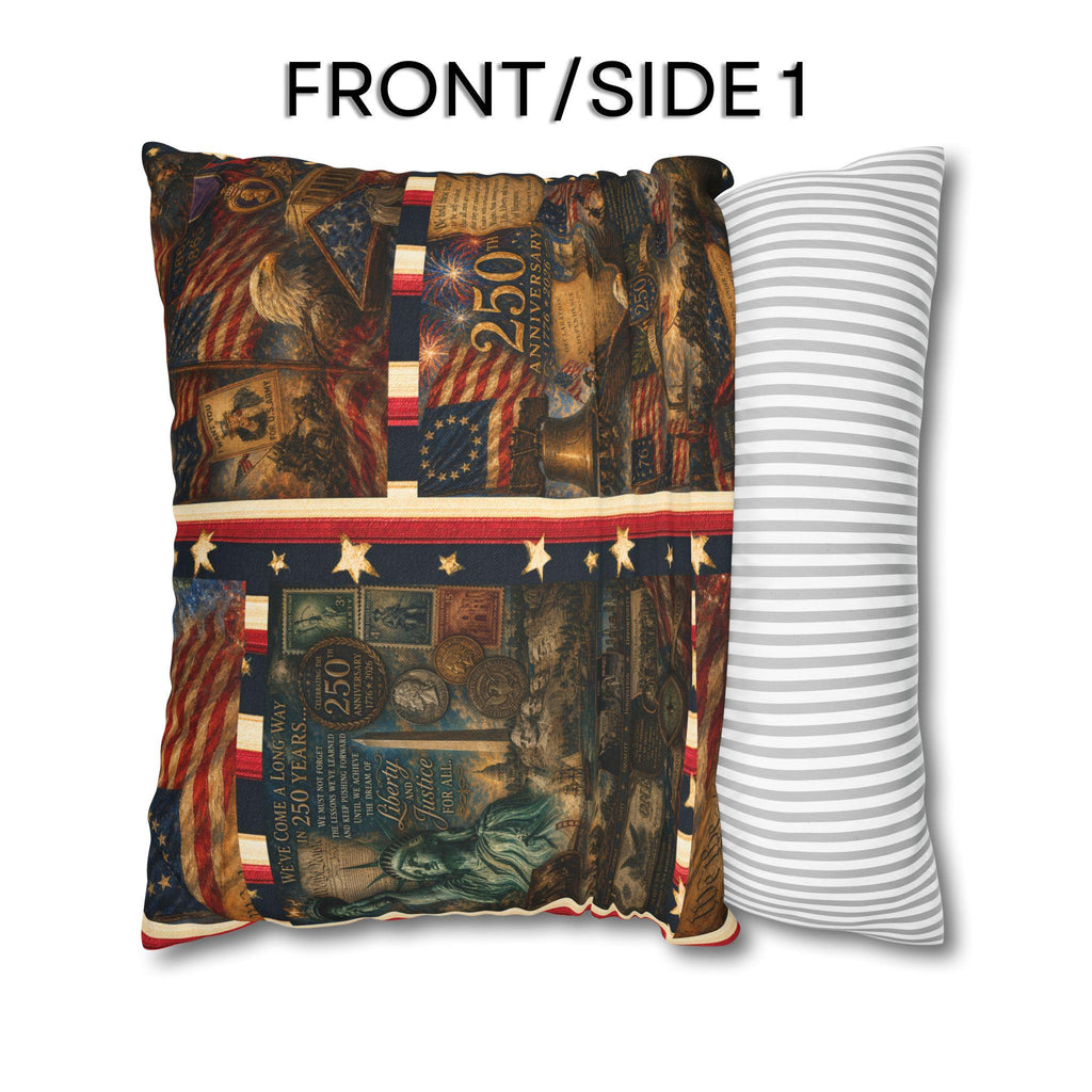 Patriotic Pillow Cover: USA 250th Anniversary Decor