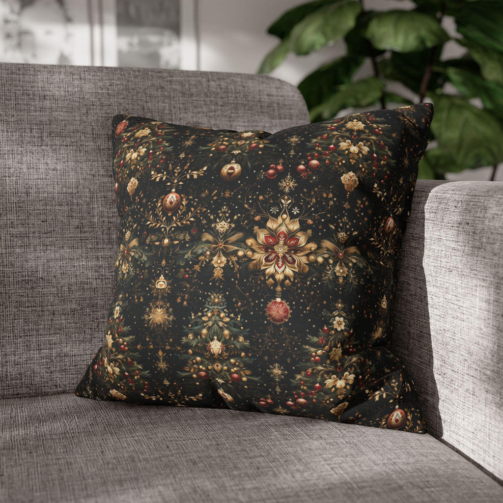 Elegant Christmas Decorations Pillow Cover, Holiday Decorative Cushion Cover
