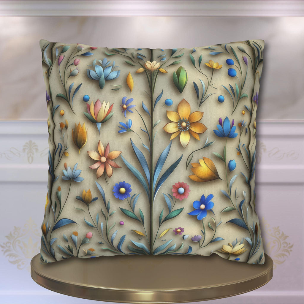 William Morris Inspired Floral Pillowcase: Arts & Crafts Botanical Cushion Cover for Home Decor