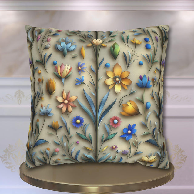 William Morris Inspired Floral Pillowcase: Arts & Crafts Botanical Cushion Cover for Home Decor