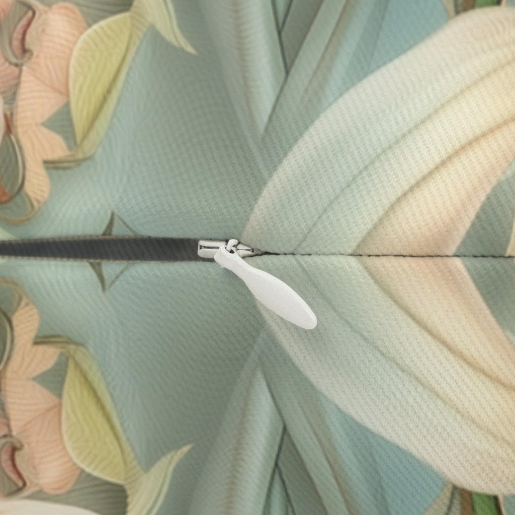 William Morris Inspired Dragonfly Lumbar Pillow: Blue, Gold & Pink Nature Design